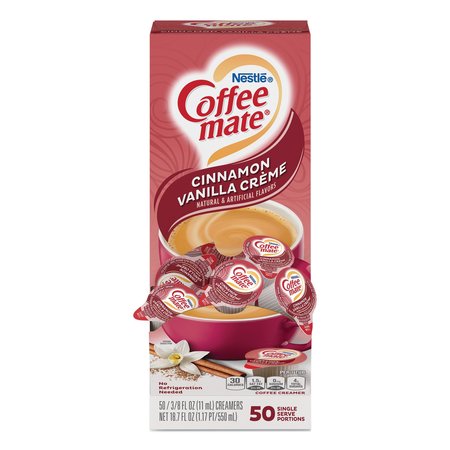 Coffee Mate Liquid Coffee Creamer, Cinn Vanilla, PK50 NES42498